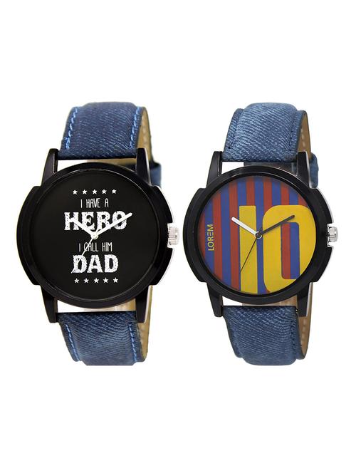 lorem lr1-31 black round boy's leather wrist watch - 15374773 - Very Small Image - 1