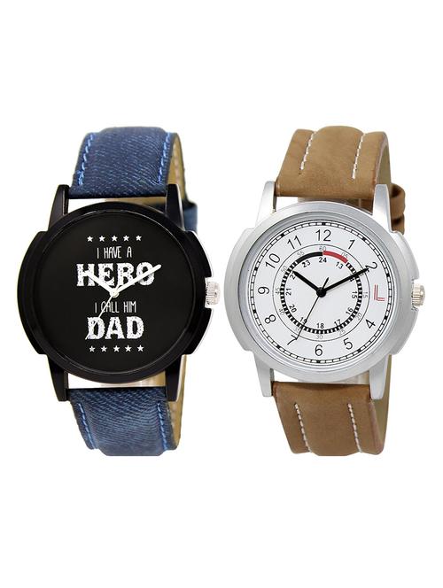 lorem lr11-14 multicolor round boy's leather wrist watch - 15374780 - Very Small Image - 1