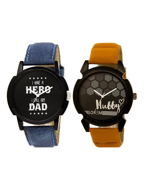 lorem lr11-19 multicolor round boy's leather wrist watch - 15374795 - Very Small Image - 1