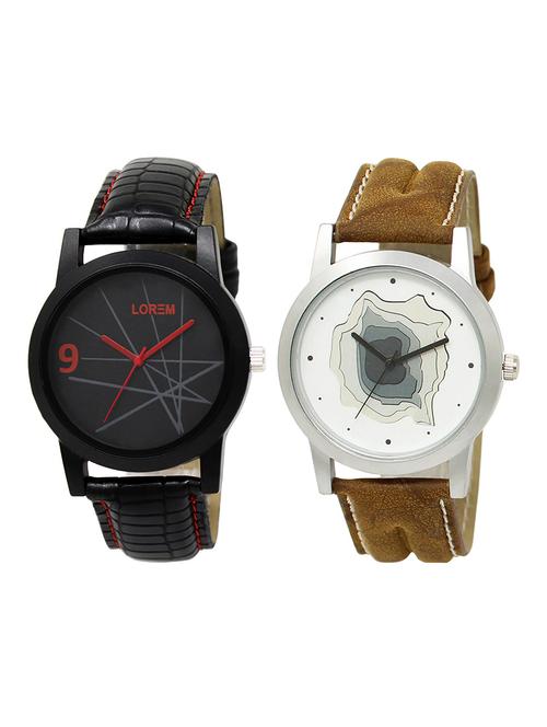 lorem lr11-20 multicolor round boy's leather wrist watch - 15374798 - Very Small Image - 1