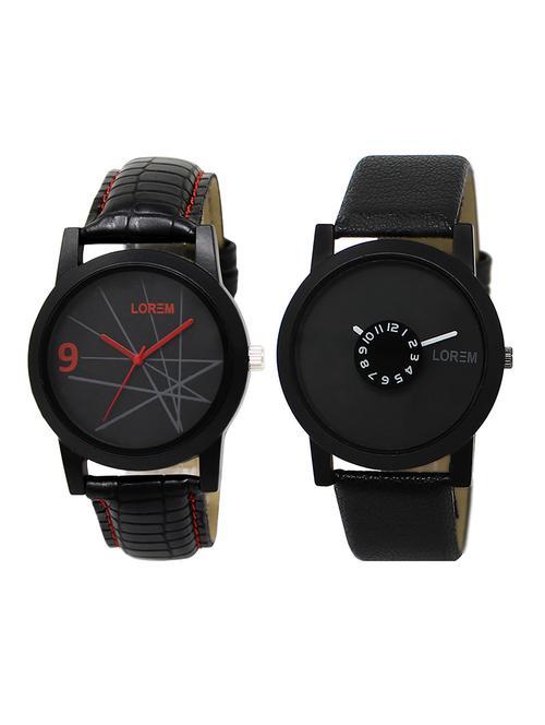lorem lr30-34 rose gold & grey round boy's leather wrist watch - 15374814 - Very Small Image - 1