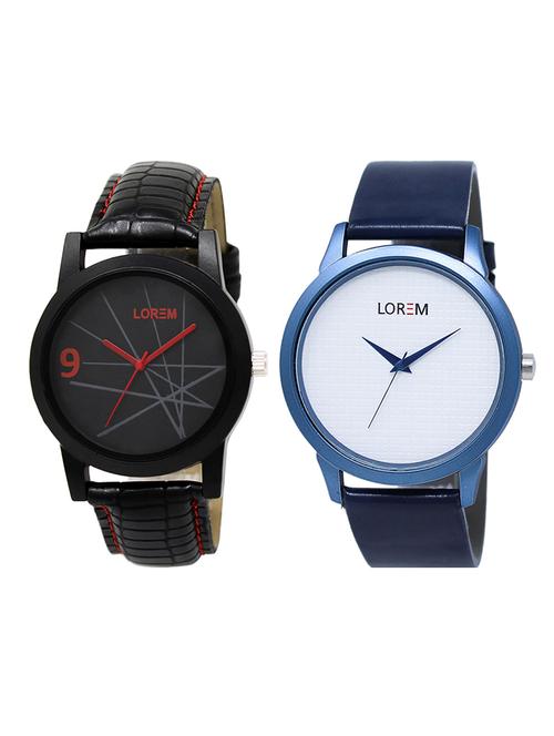 lorem lr11-28 multicolor round boy's leather wrist watch - 15374822 - Very Small Image - 1