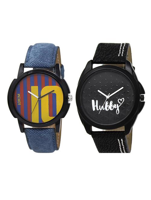 lorem lr2-31 black round boy's leather wrist watch - 15374869 - Very Small Image - 1