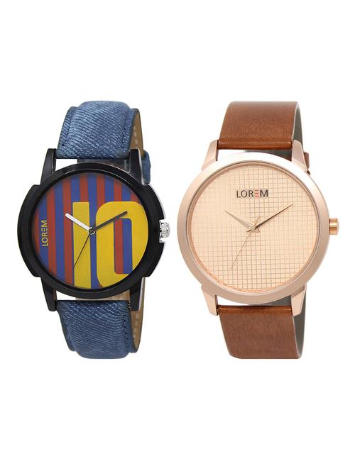 lorem lr2-32 black round boy's leather wrist watch - 15374872 - Very Small Image - 1