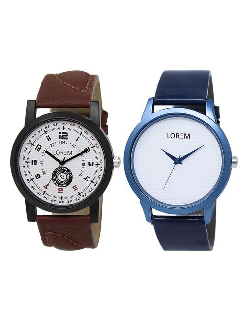 lorem lr12-30 multicolor round boy's leather wrist watch - 15374894 - Very Small Image - 1