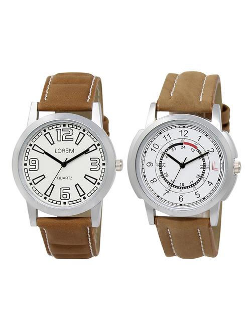 lorem lr13-31 round boy's leather wrist watch - 15374960 - Very Small Image - 1