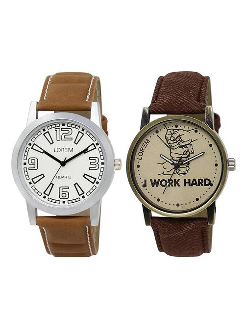 lorem lr14-15 boy's leather wrist watch - 15374972 - Very Small Image - 1