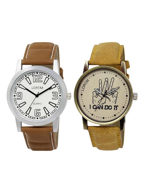 lorem lr12-102 boy's leather wrist watch - 15374973 - Very Small Image - 1
