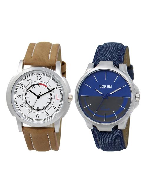 lorem lr14-25 boy's leather wrist watch - 15375002 - Very Small Image - 1
