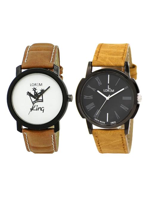 lorem lr4-18 boy's leather wrist watch - 15375013 - Very Small Image - 1