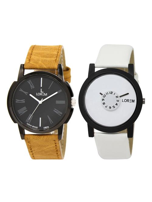 lorem lr15-17 round dial boy's leather wrist watch - 15375035 - Very Small Image - 1