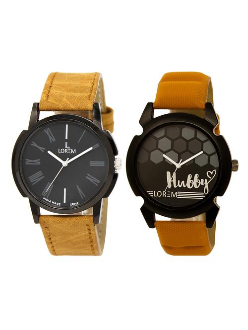 lorem lr15-19 round dial boy's leather wrist watch - 15375041 - Very Small Image - 1