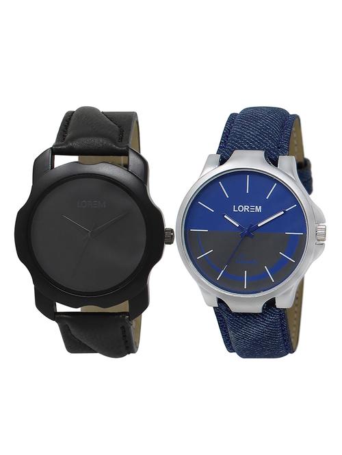 lorem lr15-33 round dial boy's leather wrist watch - 15375069 - Very Small Image - 1
