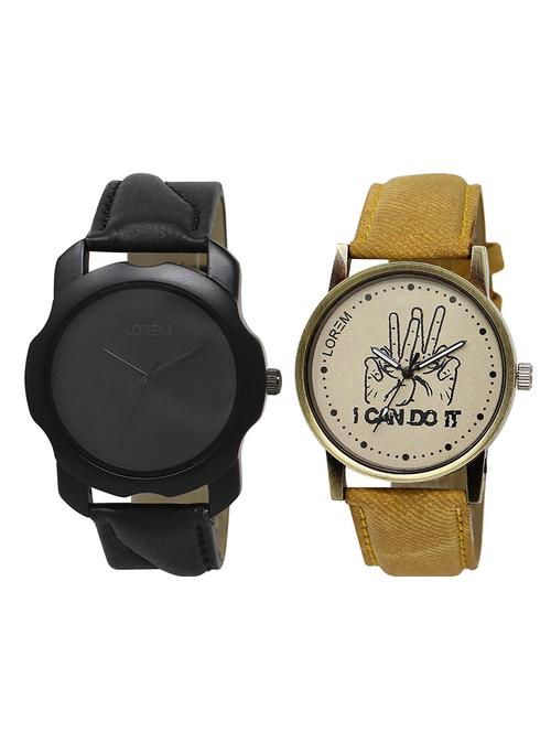 lorem lr16-18 round dial boy's leather wrist watch - 15375075 - Very Small Image - 1