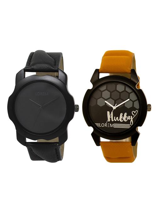 lorem lr16-19 round dial boy's leather wrist watch - 15375077 - Very Small Image - 1