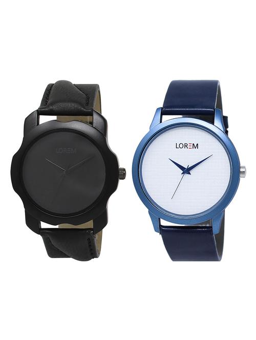 lorem lr5-17 round dial boy's leather wrist watch - 15375078 - Very Small Image - 1