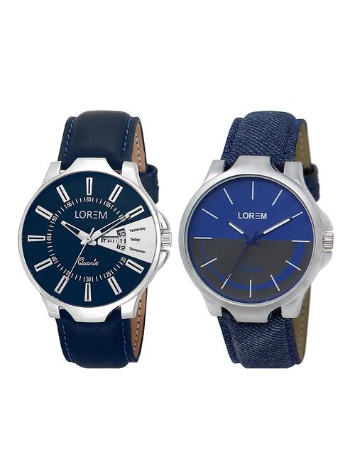 lorem lr5-18 round dial boy's leather wrist watch - 15375080 - Very Small Image - 1