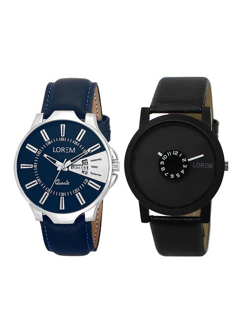 lorem lr16-21 round dial boy's leather wrist watch - 15375081 - Very Small Image - 1