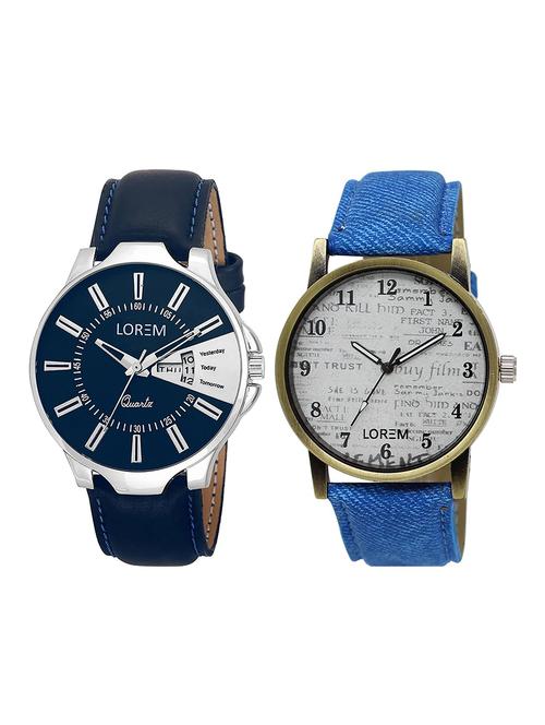 lorem lr5-20 round dial boy's leather wrist watch - 15375084 - Very Small Image - 1