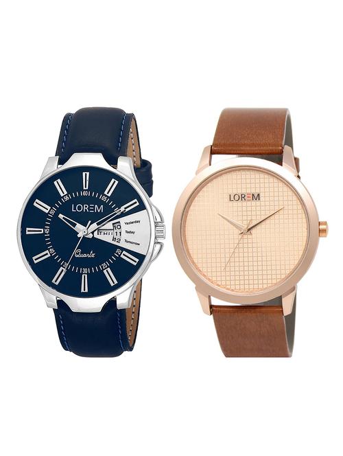 lorem lr5-23 round dial boy's leather wrist watch - 15375090 - Very Small Image - 1