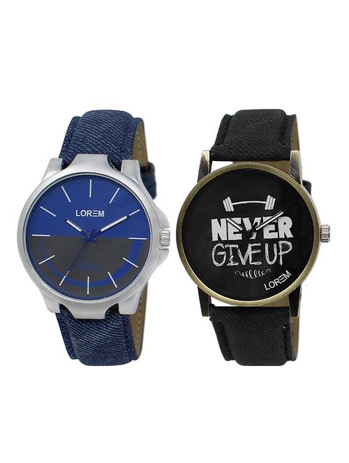 lorem lr16-27 round dial boy's leather wrist watch - 15375093 - Very Small Image - 1