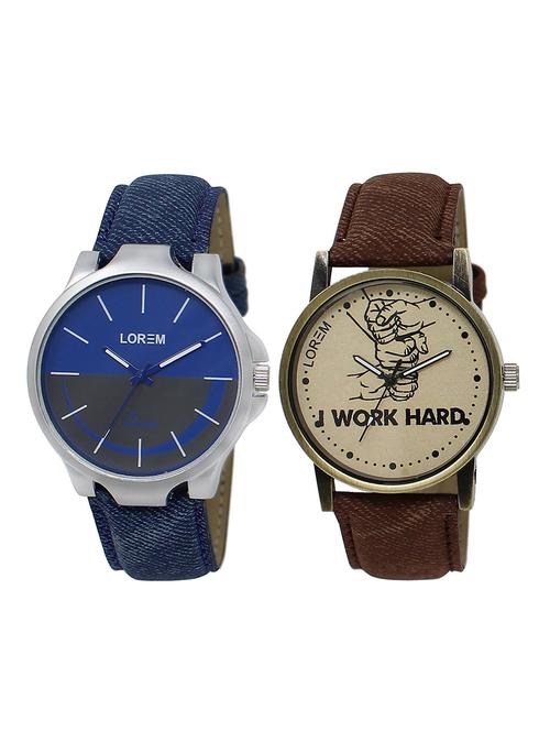 lorem lr16-28 round dial boy's leather wrist watch - 15375095 - Very Small Image - 1