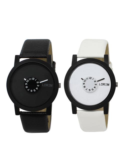 lorem lr16-31 round dial boy's leather wrist watch - 15375101 - Very Small Image - 1