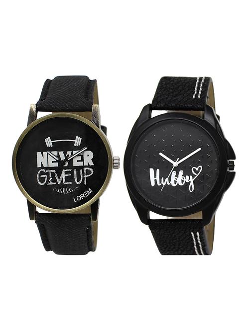 lorem lr17-24 round dial boy's leather wrist watch - 15375121 - Very Small Image - 1