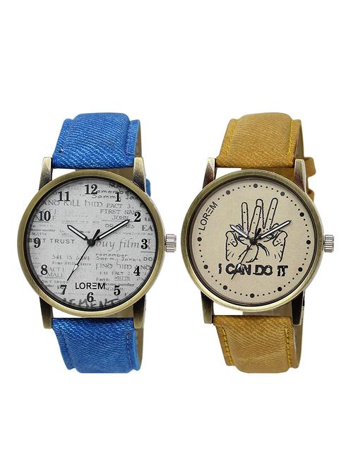 lorem lr6-13 round dial boy's leather wrist watch - 15375126 - Very Small Image - 1
