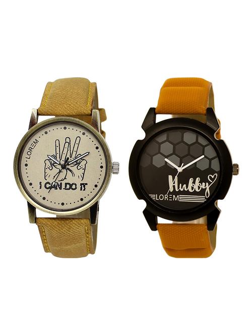 lorem lr17-32 round dial boy's leather wrist watch - 15375137 - Very Small Image - 1