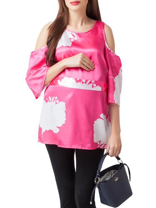 cold shoulder maternity wear tunic - 15376017 - Very Small Image - 1