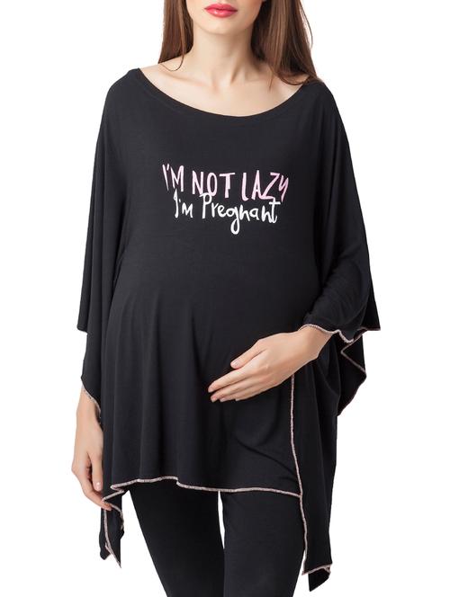 printed maternity wear poncho - 15376028 - Very Small Image - 1