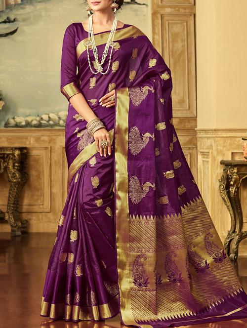 Conversational zari woven saree with blouse - 15376075 - Very Small Image - 1