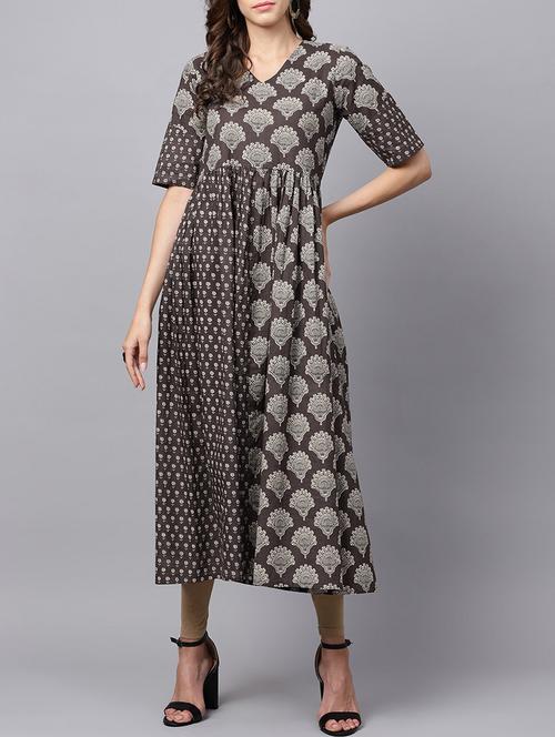 flared printed kurta - 15377797 - Very Small Image - 1