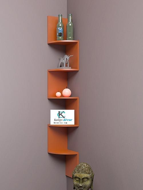 decorative wall shelf zigzag corner wall mount shelf unit 5 shelves - 15378631 - Very Small Image - 1