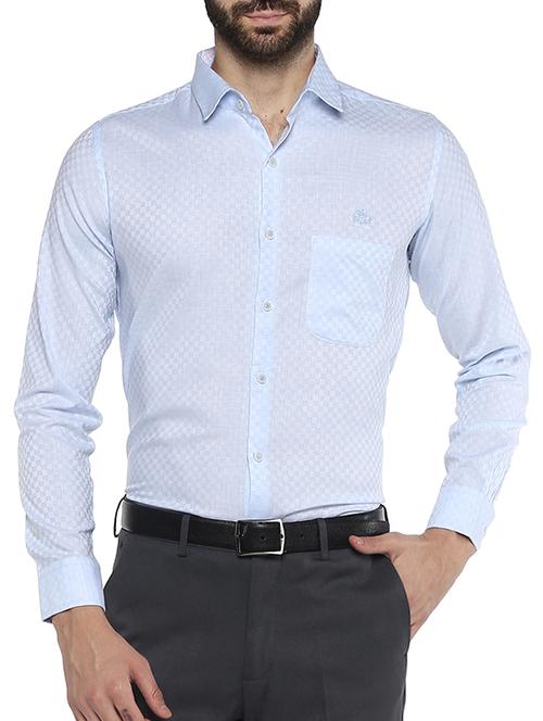 blue cotton formal shirt - 15380675 - Very Small Image - 1