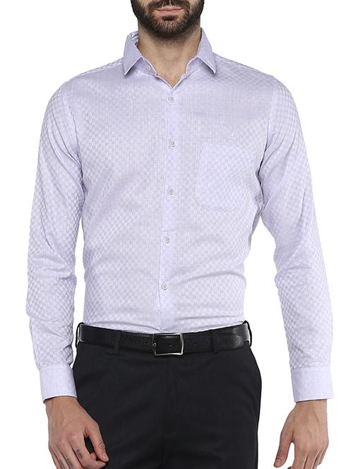 purple cotton formal shirt - 15380676 - Very Small Image - 1