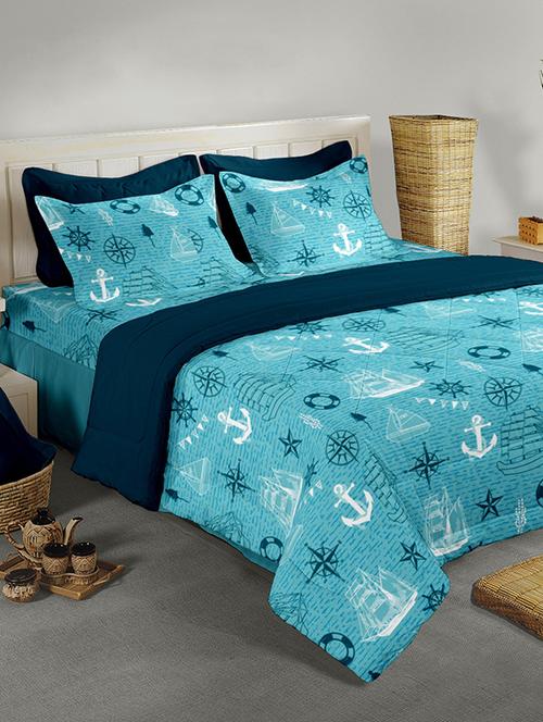double bed comforter with double bedsheet with 2 pillow covers - 15380918 - Very Small Image - 1