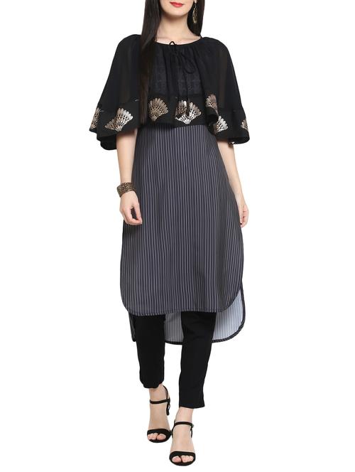 foil cape kurta pant set - 15382463 - Very Small Image - 1