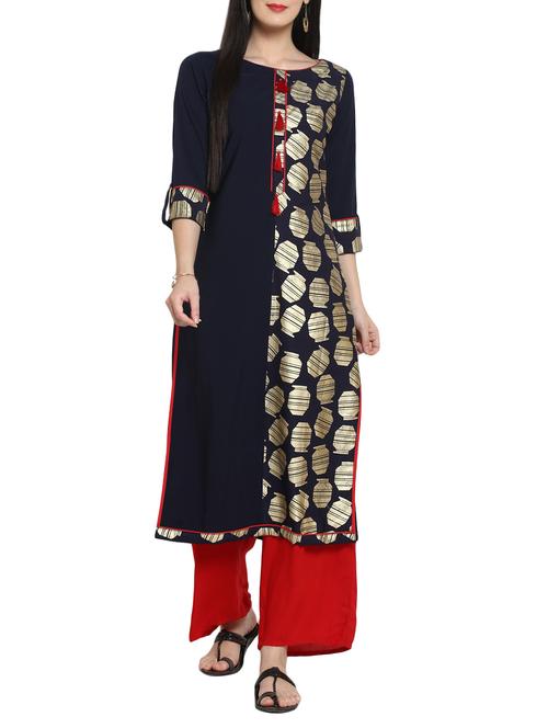 tassels kurta palazzo set - 15382465 - Very Small Image - 1