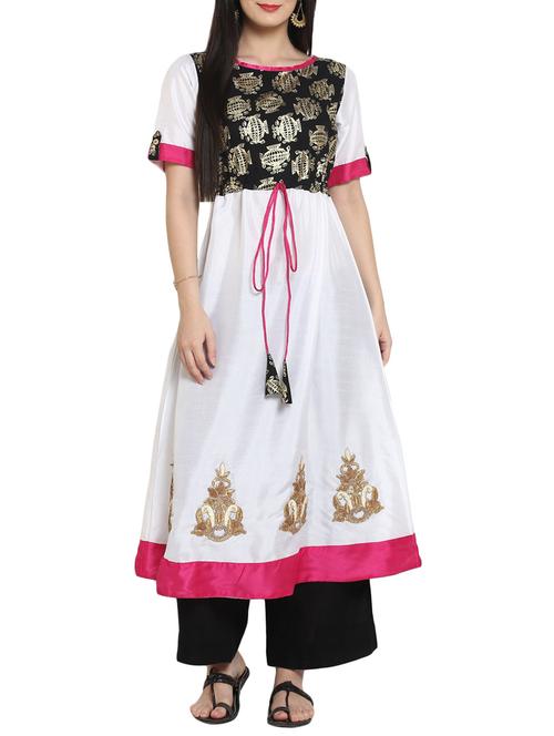 embroidered patches kurta palazzo set - 15382472 - Very Small Image - 1