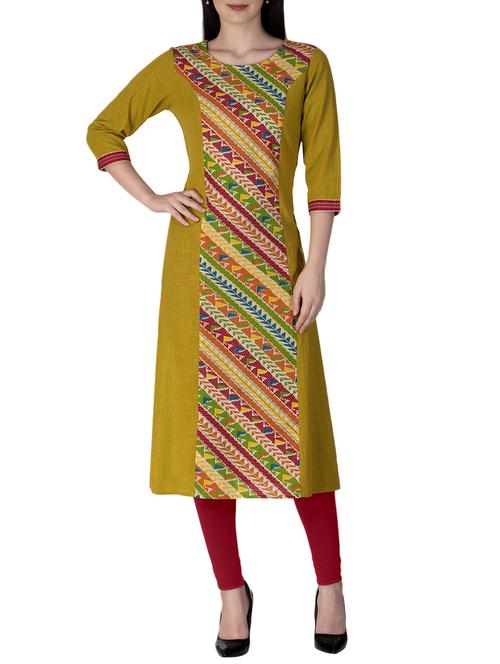 printed straight kurta - 15382475 - Very Small Image - 1
