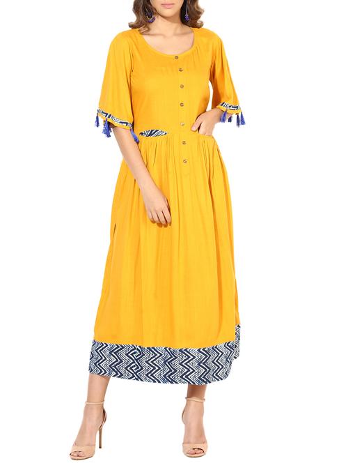 flared pocket kurta - 15383066 - Very Small Image - 1