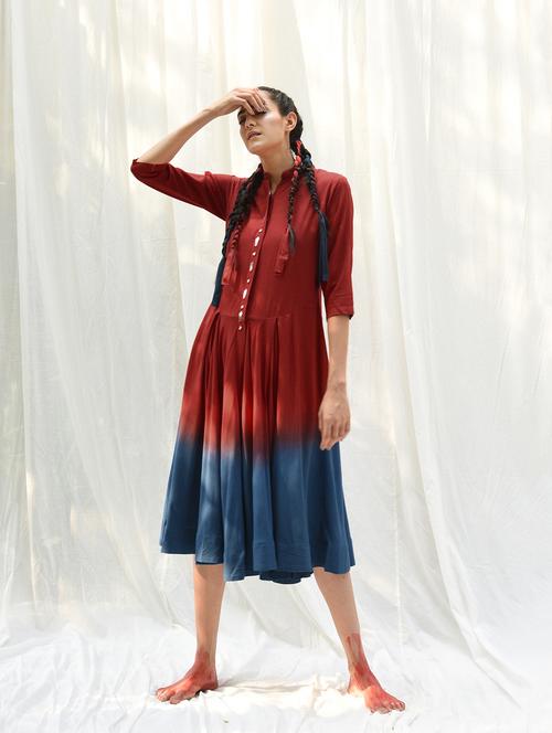 fusion ombre mirror work ethnic dress - 15384114 - Very Small Image - 1