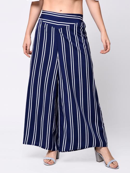 striped flared palazzo - 15384520 - Very Small Image - 1