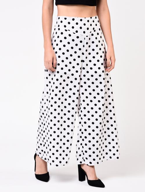 polka dotted flared palazzo - 15384522 - Very Small Image - 1