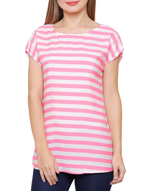 cap sleeved striped top - 15384667 - Very Small Image - 1