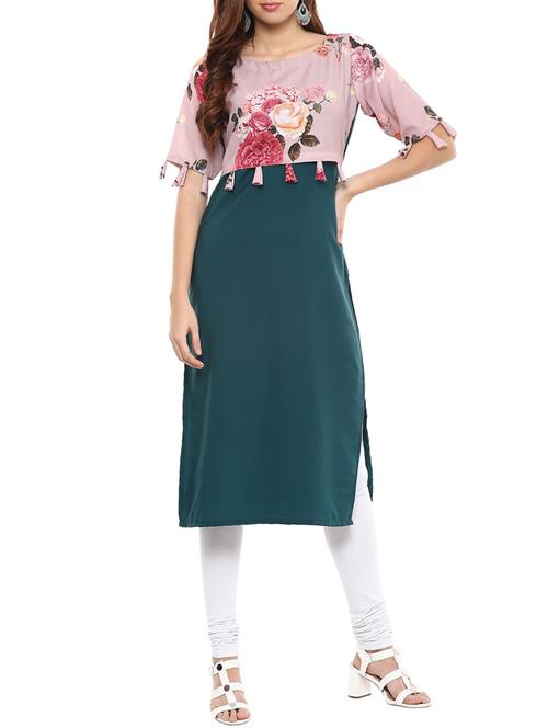 digital print straight kurta - 15386263 - Very Small Image - 1