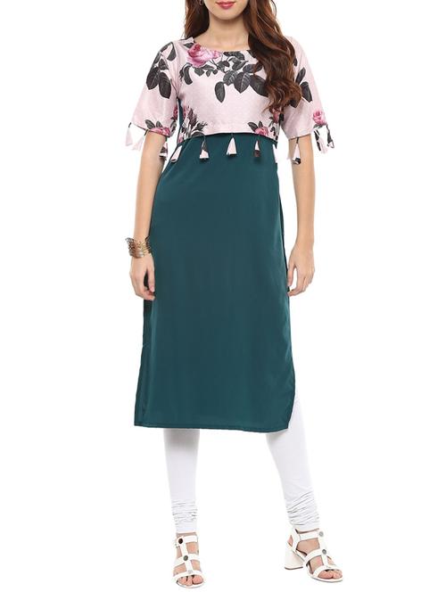 digital print straight kurta - 15386264 - Very Small Image - 1