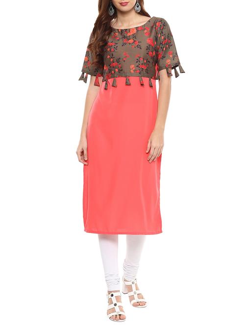 digital print straight kurta - 15386267 - Very Small Image - 1